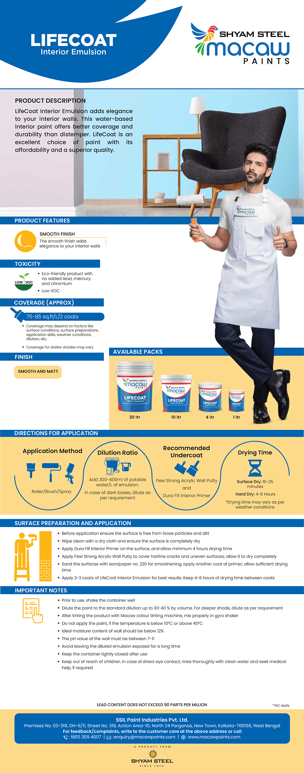 Lifecoat Interior Emulsion technical data sheet